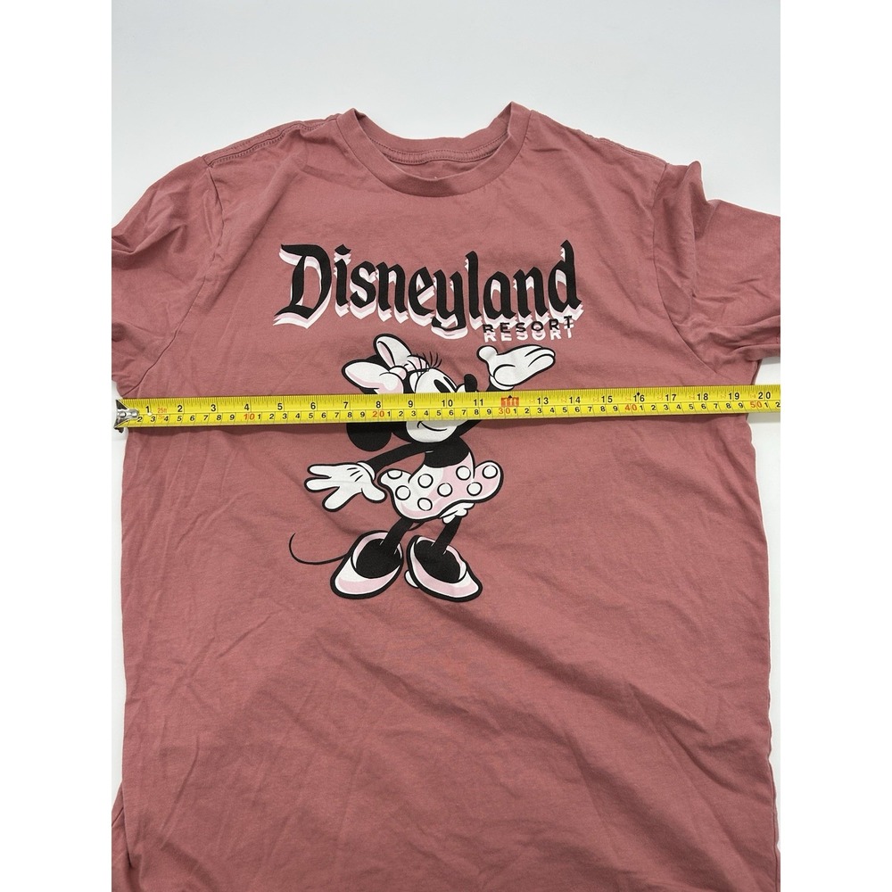 Disneyland Resort Minnie Mouse Graphic Tee Shirt Pink Coral Womens Sz Small - Picture 4 of 6
